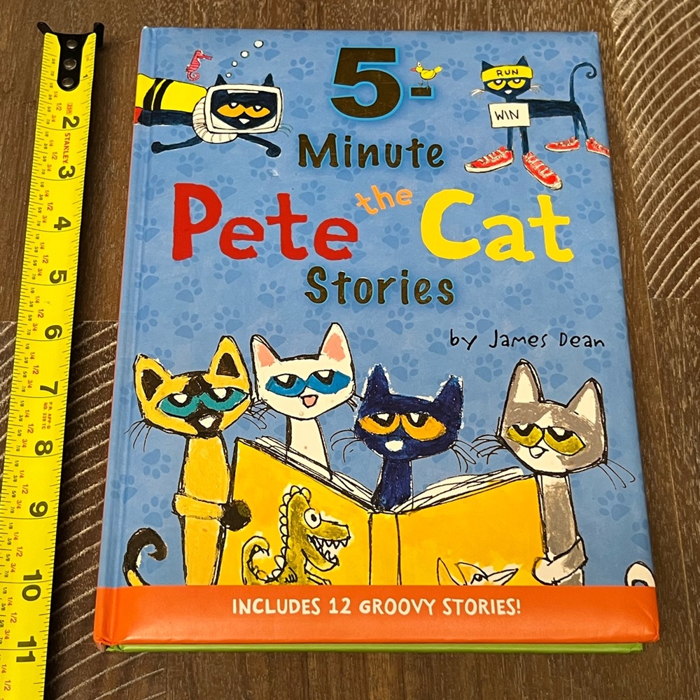 Kids 5 Minute Pete the Cat Stories Includes 12 Groovy Stories Hardback Book